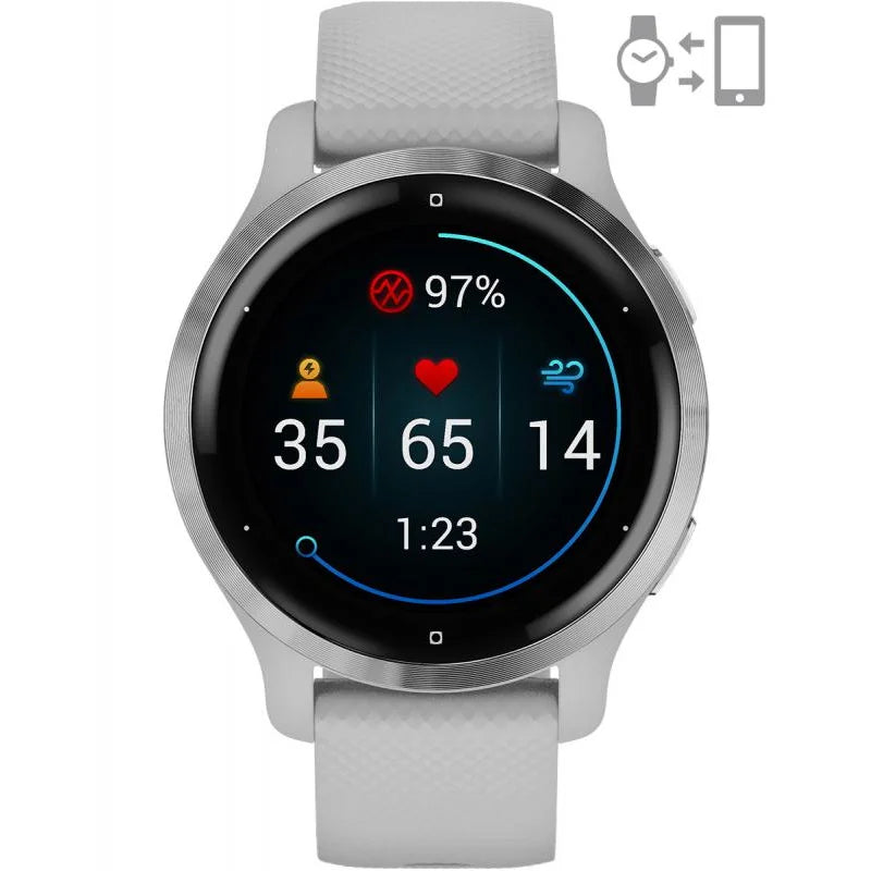 Ceas Smartwatch Garmin Venu 2S, GPS Wi-Fi, Mist Grey + Passivated-Dexter Computer