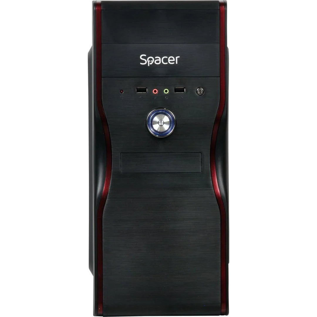 Carcasa Spacer New Mercury, ATX, MidTower, Gaming, sursa 500 (250W for 500W Desktop PC), USB 2.0 x 2, Jack 3.5mm x 2, „SPC-NEW-Dexter Computer