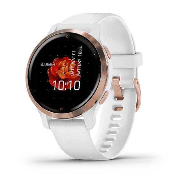 Ceas Smartwatch Garmin Venu 2S, GPS Wi-Fi, Rose Gold + White-Dexter Computer