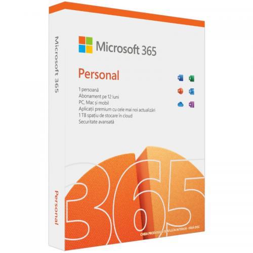 Licenta Cloud Retail Microsoft 365 Personal English Subscriptie 1 an Medialess P8-Dexter Computer