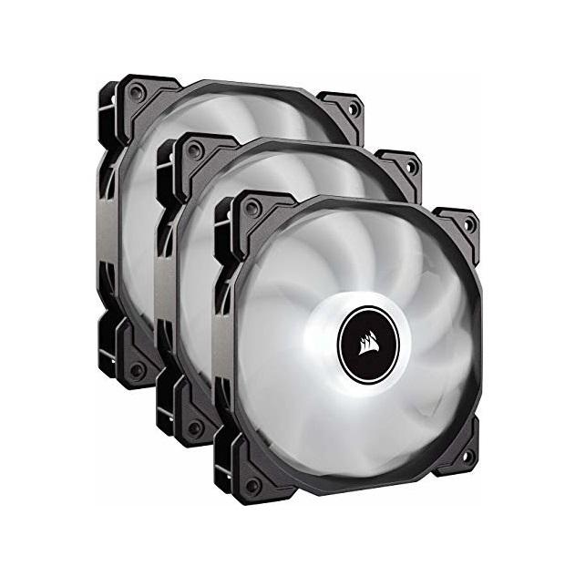Ventilator / radiator carcasa Corsair AF120 LED Low Noise Cooling Fan, 120mm, Triple Pack, White-Dexter Computer