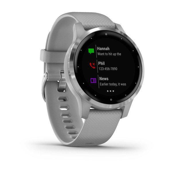 Ceas Smartwatch Garmin Vivoactive 4S, Powder Gray/Silver SEU-Dexter Computer